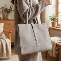 Fabricant de marques privées, élégant sac à main en daim pour femmes, sac professionnel pour le bureau et les voyages, grande capacité, sac pour ordinateur portable