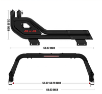 Arceau de sécurité robuste pour pick-up avec feu stop, arceau de sécurité sport en acier pour pick-up, pour Hilux Ranger F150 RAM 1500 D-Max NP300 4x4
