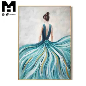 100% Handmade Fashion Portraits Beautiful Girl Wall Art Back figure Girl Picture sexy girl oil painting art