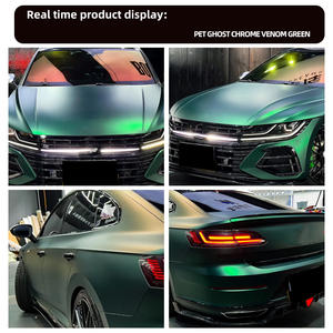 Autocollant de protection de carrosserie en PVC auto-adhésif vert venin personnalisé <span class=keywords><strong>Film</strong></span> vinyle de qualité supérieure avec changement de couleur - Product Image 3