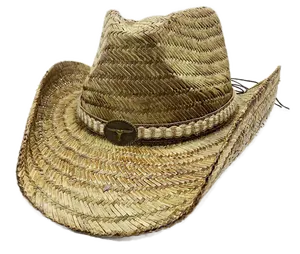 Gros papier large bord unisexe chapeau de cowboy été plage voyage grand disquette chapeaux de paille pour les femmes