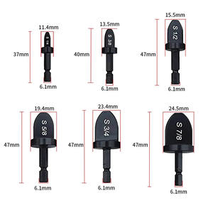 6 uds DIY Industrial tubo de cobre herramienta de estampación tubo abocardado herramientas manuales 1/4 3/8 1/2 5/8 3/4 7/8 pulgadas Kit de brocas personalizable OEM - Product Image 2