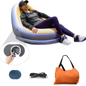 <b>Inflatable</b> Couch Built-in Rechargeable Pump High-Pressure Lounge Chair <b>Inflatable</b> Bean Bag Chair for Indoor Outdoor Camping - Product Image 2
