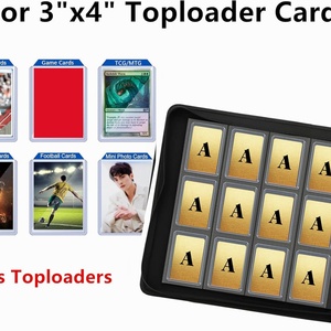 Large Capacity 9-Pocket 9" Trading <b>Card</b> <b>Binder</b> PP Inner Pages Customized Black PU Leather Zipper Case Acrylics Just Case - Product Image 2