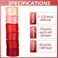 Ruban de satin rose simple face 2026 Spot, ruban de satin pour fleurs, 100 yards, 4 cm