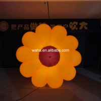 Décoration extérieure, fleurs géantes gonflables lumineuses à LED, modèles de fleurs suspendues à LED, type ballon
