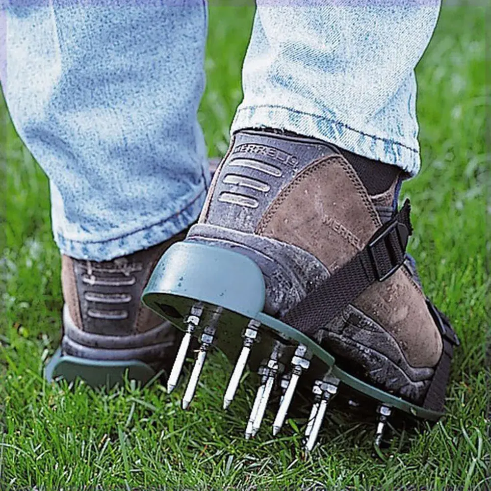 Sepatu sandal Spike taman, alat sandal Spike Resin epoksi dapat disesuaikan rumput luar ruangan
