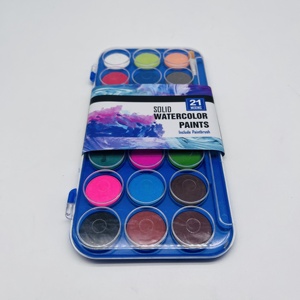 Set di 21 Colori di Acquerelli Solidi con Pennello Gratuito, Non Tossici, per Bambini, Ritorno a Scuola, Materiali Artistici per Disegno - Product Image 3