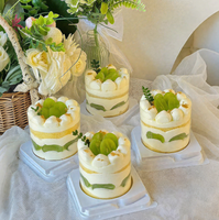 Mini boîte d'emballage de gâteau, cuisson de gâteau mousse petite boîte à gâteau de 4 pouces, boîte d'emballage de dessert