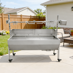 Commercial 8 Level Height Stainless Steel Automatic Chicken Pork Lamb Electric <strong>Rotisserie</strong> Charcoal <strong>Grill</strong> BBQ <strong>Grill</strong> for Party - Product Image 3