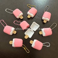 Étui de baume à lèvres ISMAN Luxury 2g pour enfants, motif popsicle, avec chaîne, boîte à rouge à lèvres mignonne en forme de crème glacée, conteneur en plastique PP, vente en gros, marque privée