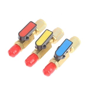 R22 refrigerante 1 / <span class=keywords><strong>4</strong></span> "filo esterno a 1/<span class=keywords><strong>4</strong></span>" interno filo valvola a sfera diritta tubo di riempimento HVAC HVAC/<span class=keywords><strong>r</strong></span> collettore a / C - Product Image 1