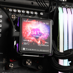 NOUVEAU Refroidisseur de processeur liquide AIO Thermalright Elite Vision 360 ARGB Noir & Blanc avec écran IPS 360 mm et ventilateur PWM pour PC de bureau de jeu - Product Image 4