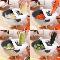 9 Pcs Draagbare Keuken Accessoris Multifunctionele Plastic Fruit Chopper Dunschiller Rasp Shredder Set Afvoer Koesteren Groentesnijder