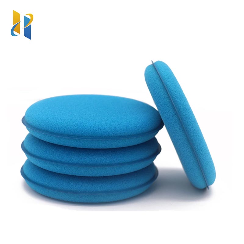 Круглой формы восковая Полировка Губка восковые аппликаторы для автомобиля