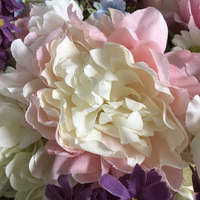 LO-1666 Bola Bunga Peony Hydrangea 45cm, Alas Busa, Warna Sesuai Pesanan, untuk Dekorasi Meja Pernikahan, Pajangan Jendela Toko & Dekorasi Toko Ritel