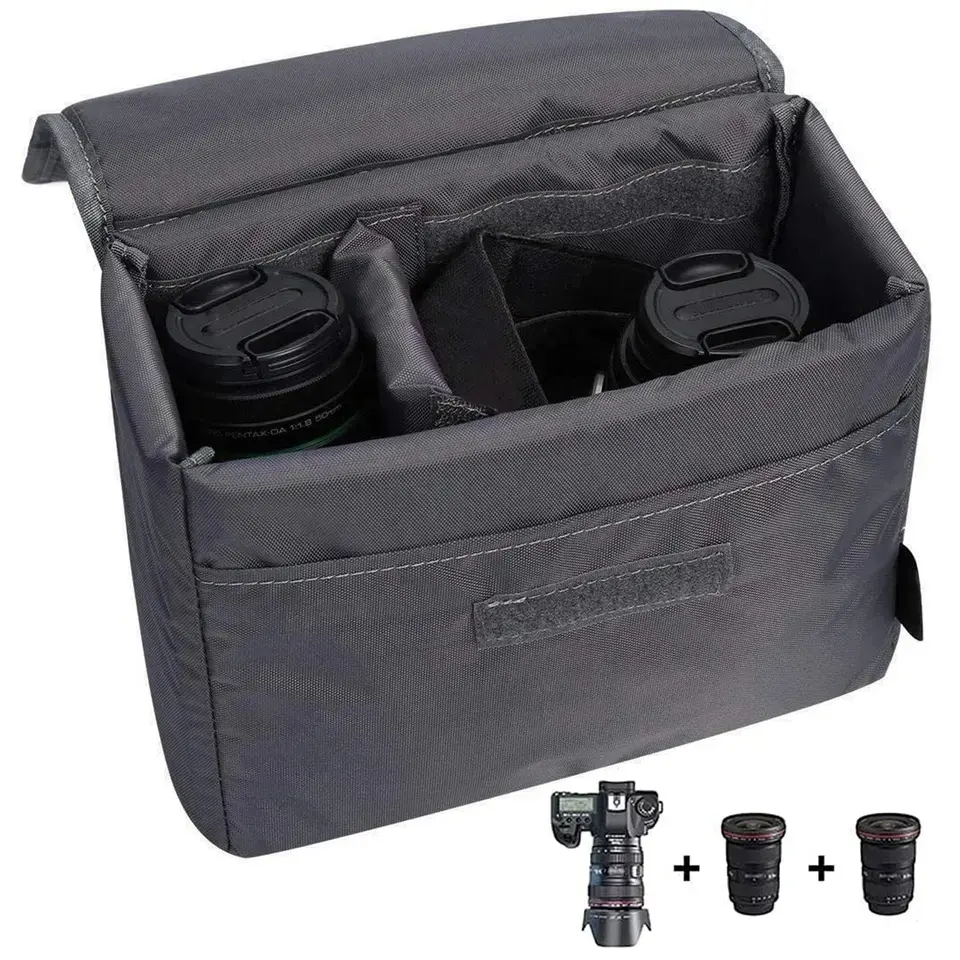 Sac de photographie à insertion personnalisée sac à dos professionnel pour appareil photo reflex numérique étanche sac pour appareil photo vidéo