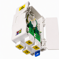 Kotak Terminal Serat Optik DIN Rail DTIO Industri 1 2 4 Port SC APC LC UPC G657A2 35mm untuk Pemasangan Kabinet Rak Pusat Data Jaringan