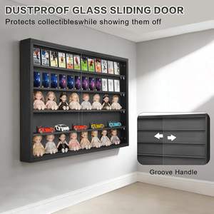 <span class=keywords><strong>ต</strong></span>ู้โชว์<span class=keywords><strong>ต</strong></span>ิดผนังไม้ 5 ชั้น พร้อมบานกระจกเลื่อน ชั้นวางปรับระดับได้ สำหรับห้องนอน - Product Image 4