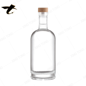 Bouteilles en verre rondes de luxe de haute qualité pour spiritueux 200ml 250ml 375ml pour brandy, whisky, tequila, <span class=keywords><strong>alcool</strong></span> et liqueurs - Product Image 3
