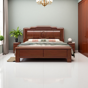 Cama King Size de Madera Sólida con Diseño Moderno y Elegante, Personalizable con Altura Ajustable, Duradera y Fácil de Montar, para Suites de Hotel de Lujo, Elande - Product Image 6