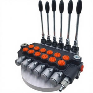 วาล์วควบคุมทิศทางแบบโมโนบล็อก 6 ช่อง  80 ลิตร/นาที P80 ไฮดรอลิกดิสทริบิวเตอร์  แบบแมนนวล  สองทาง  250 บาร์  ความจุสูง - Product Image 1