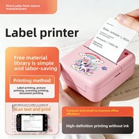 Printer Label Termal Kecil Rumah Tangga Pintar Harga Terjangkau Catatan Tempel Jurnal Multifungsi Pencetakan Logam Tanpa Baterai