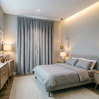 Tissu en velours brossé FR lourd, absorbant la lumière, infroissable, toucher doux, 100 % polyester, pour rideaux de scène et draperies événementielles