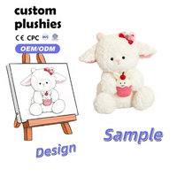 Peluche Mouton Fleur de Cerisier Ultra Douce et Moelleuse, Jouet Confortable à Câliner, Cadeau d'Anniversaire ou de Noël pour Petites Filles