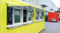 Conteneur en Acier Modulaire à Panneaux Sandwich, Design pour Snack-Bar, Restaurant Préfabriqué ou Cuisine de Centre Commercial