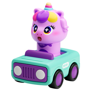 4 Coches de Juguete de Empuje y Arranque para Niños Pequeños, Coches de Fricción para Bebés - Product Image 3