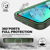 3 en 1 haut-parleur anti-poussière armure couverture de téléphone portable TPU PC hybride coque de téléphone transparente pour iPhone 15 14 13 12 Pro Max