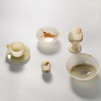 Décoration d'intérieur en jade naturel, pièces assorties : tasse avec soucoupe/bols/ornements en forme de raisin pour le salon, décoration d'intérieur en jade pour le bureau