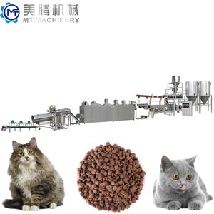 เครื่องผลิตอาหารสัตว์เลี้ยงแบบอัดรีด MT New Cat พร้อมสูตรอาหารฟรี ชิ้นส่วนหลัก (เครื่องยนต์/มอเตอร์/PLC/ปั๊ม/เกียร์) สแตนเลส 304 300กก./ชม. 380V - Product Image 2