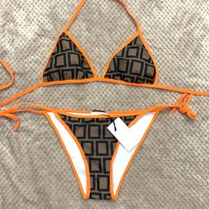 Costume da Bagno da Donna <span class=keywords><strong>di</strong></span> <span class=keywords><strong>Lusso</strong></span>, <span class=keywords><strong>Bikini</strong></span> Firmato con Top a Triangolo e Catena, Sexy da Donna - Product Image 3