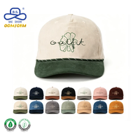 Casquettes de baseball rétro en velours côtelé colorées, fabriquées par une usine OEM professionnelle, avec logo personnalisé pour un usage quotidien en extérieur