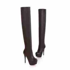 Nouvelles bottes pour femmes, sexy, à talons hauts, longues, au-dessus du genou, style cavalier, pour pole dance, vente en gros - Product Image 2