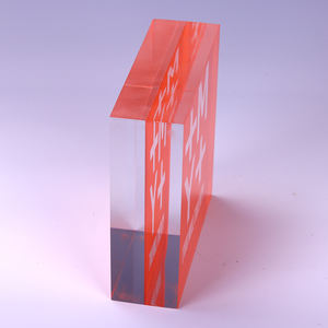 Custom chiaro acrilico segno di blocco cubo moderno rotante espositore staccabile per il nome della vostra azienda o Logo del marchio - Product Image 4