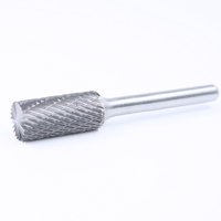 Outil de polissage et de meulage du bois en métal de 6 mm, forme cylindrique en alliage SB de 1/4 pouce avec fraises rotatives en carbure de tungstène à coupe d'extrémité