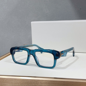 Gafas de Sol Unisex Rectangulares Gruesas de Lujo con Montura de Acetato, Lentes Transparentes UV400, Montura de Gafas Retro Moderna para Prescripción - Product Image 3