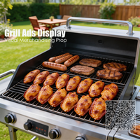 Modèle réaliste d'ailes de poulet grillées artificielles, simulation d'aliments factices pour restaurant, barbecue, présentation, accessoires de photographie