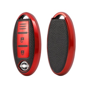 Housse de protection pour clé de voiture en cuir TPU pour NS 2017 2018 Qashqai Skyline <span class=keywords><strong>Juke</strong></span> Alissa X-trail Télécommande sans clé <span class=keywords><strong>Porte</strong></span>-clés protégé - Product Image 3