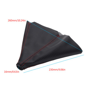 Funda para Palanca de Cambios de Coche, Fibra de Carbono, Universal, Negro con Costuras Azules, Diseño Ergonómico - Product Image 3