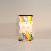 Lampe de table moderne rechargeable style accordéon : éclairage portable et réglable pour cadeaux promotionnels d'entreprise