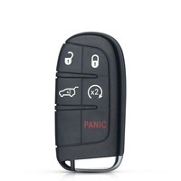 4BTN ABS noir voiture clé intelligente coque pour Jeep Grand Cherokee Dodge Ram 1500 voyage chargeur Dart Challenger Durango