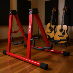 Soporte Doble para Guitarra Db 5 Core, Metálico Rojo, Ajustable, Plegable, Universal, para Guitarra Acústica, Eléctrica, Bajo y Mandolina - Product Image 2