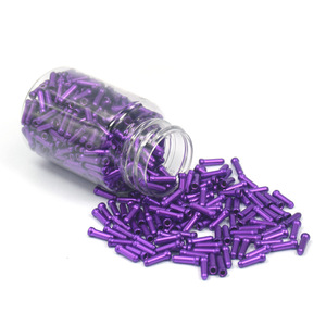 500 Pezzi Terminali per Cavi Bici in Lega, Tappi Colorati in Alluminio Placcato per Cavi Freno e <span class=keywords><strong>Deragliatore</strong></span>, Accessori Decorativi per Biciclette - Product Image 3