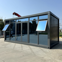 Maison mobile modulaire à bas prix de 20 pieds, maison miniature portable, pliable, préfabriquée, conteneur avec toilettes