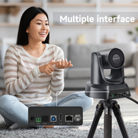 Sistema de Cámara PTZ de Conferencia con Zoom 20X y Controlador Joystick 4D - Cámara 1080p con SDI/HDMI/USB3.0/LAN(PoE) para Transmisión