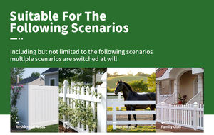 Panneaux de clôture <span class=keywords><strong>en</strong></span> vinyle <span class=keywords><strong>PVC</strong></span> <span class=keywords><strong>blanc</strong></span> 6x8 <span class=keywords><strong>Kit</strong></span> complet avec poteaux Clôture de jardin pour l'intimité Décorative Extérieure - Product Image 5